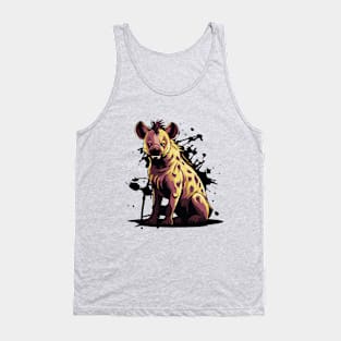 Scary African Spotted Hyena Tank Top